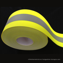 Amarillo / Plateado / Amarillo Resistente al fuego Cose en cinta reflectante con EN471
